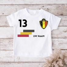 Charger l&#39;image dans la galerie, Maillot Voetbal EM 2024 Belgique individuel pour enfants - T-shirt personnalisé pour enfants (100% coton)
