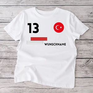 Maillot de football EM 2024 Turquie – T-shirt personnalisé pour les fans de football turcs (100 % coton, unisexe)