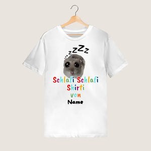 Schlafi Shlafi Shirti Hamster Meme - Gepersonaliseerd T-shirt (100% katoen, unisex)