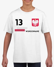 Charger l&#39;image dans la galerie, Football EM 2024 Pologne T-Shirt Enfant Individuel - Maillot Personnalisé pour Enfants (100% Coton)
