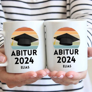 Mug Félicitations Graduation 2024 - Mug personnalisé Diplôme, Étude, Bachelor, Master, Formation, Lycée, Examen 