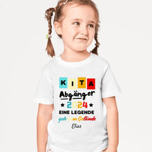 Charger l&#39;image dans la galerie, Kita diplômé 2024, une légende quitte la région - T-shirt personnalisé pour enfants, étudiants, scolarisation (100% coton)
