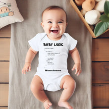 Afbeelding in Gallery-weergave laden, Baby Logic, IT-instructies - Gepersonaliseerde baby onesie/romper, 100% biologisch katoen
