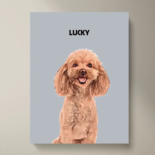 Ton animal de compagnie en portrait de dessin animé - Poster photo personnalisé