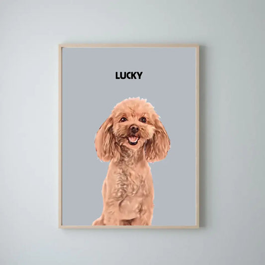 Ton animal de compagnie en portrait de dessin animé - Poster photo personnalisé