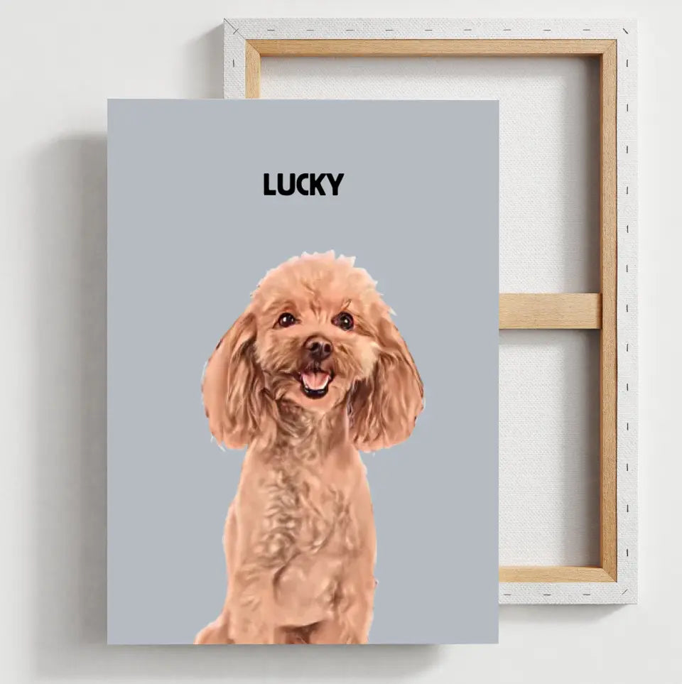 Ton animal de compagnie en portrait de dessin animé - Poster photo personnalisé