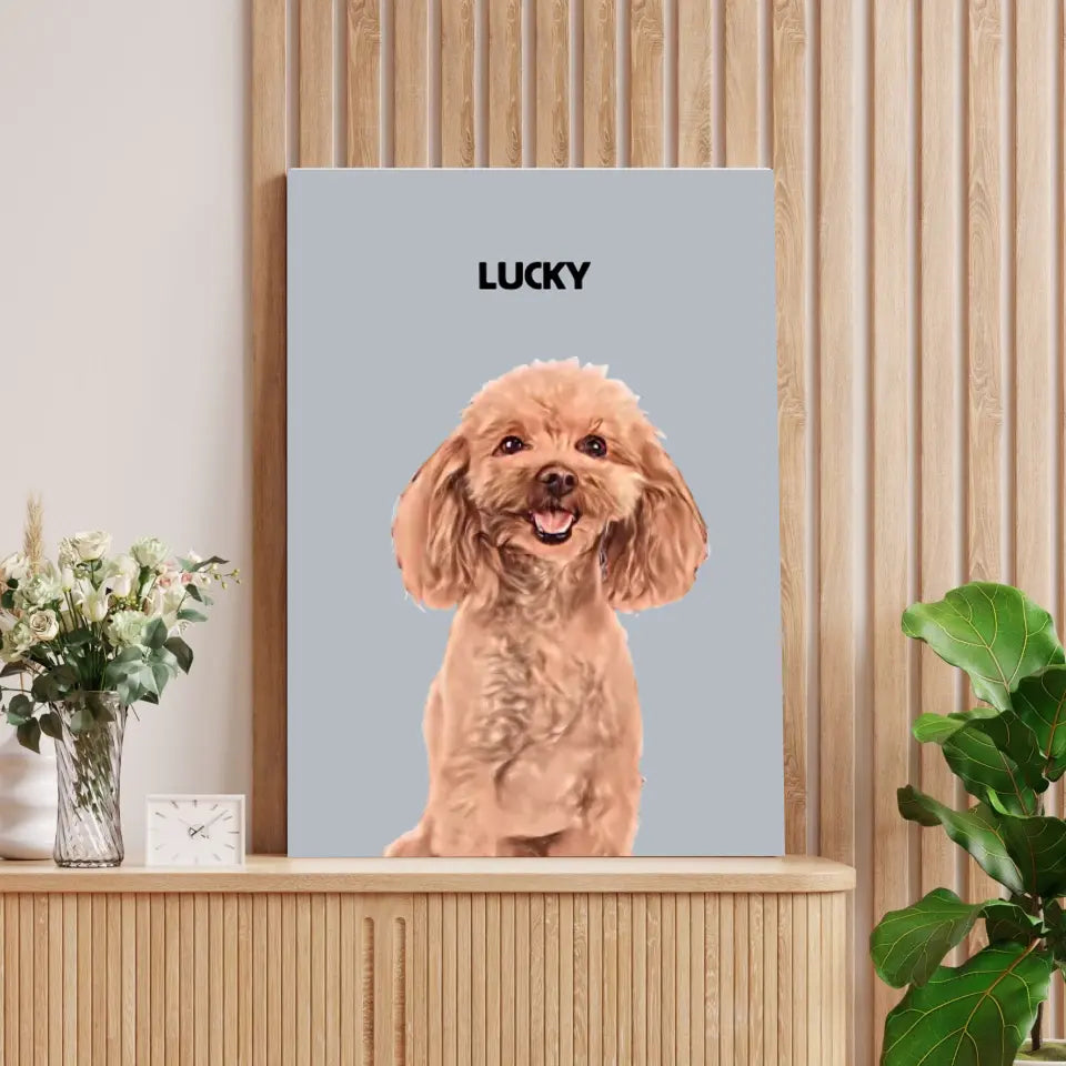 Ton animal de compagnie en portrait de dessin animé - Poster photo personnalisé