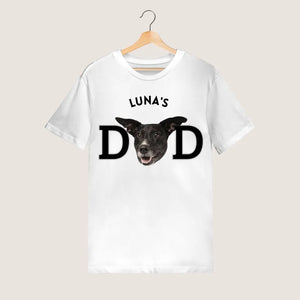 Papa animal de compagnie - T-shirt personnalisé avec la photo de ton ami à fourrure (télécharger sa propre photo)