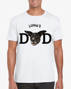 Papa animal de compagnie - T-shirt personnalisé avec la photo de ton ami à fourrure (télécharger sa propre photo)