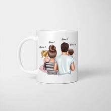 Charger l&#39;image dans la galerie, Parents avec enfants - Mug personnalisé (1-4 enfants), idée cadeau famille
