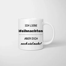 Charger l&#39;image dans la galerie, J&#39;aime Noël, mais je t&#39;aime encore plus ! - Mug personnalisé pour les couples 
