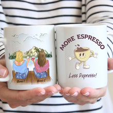 Charger l&#39;image dans la galerie, More espresso, moins depresso collègues - Mug personnalisé (2-4 personnes, idée cadeau collègue)
