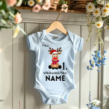 Afbeelding in Gallery-weergave laden, Mijn 1e kerst - gepersonaliseerd baby rompertje/romper kerstcadeau, 100% biologisch katoen
