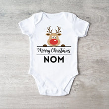 Afbeelding in Gallery-weergave laden, Merry Christmas Baby - Onesie/dorsal bébé gepersonaliseerd voor Noël, 100% biologisch katoen
