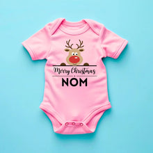 Afbeelding in Gallery-weergave laden, Merry Christmas Baby - Onesie/dorsal bébé gepersonaliseerd voor Noël, 100% biologisch katoen
