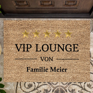 VIP Lounge van je gezin - Gepersonaliseerde deurmat voor binnen &amp; buiten