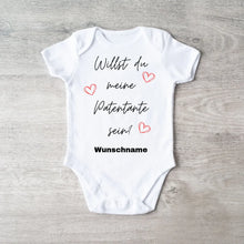 Afbeelding in Gallery-weergave laden, Willst du meine Patentante sein? - Personalisierter Baby-Onesie/ Strampler, Weihnachtsgeschenk, 100% Bio-Baumwolle
