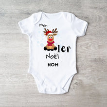 Afbeelding in Gallery-weergave laden, Mon 1er Noël - Onesie/dorsal bébé personnalisé pour Noël, 100% coton bio
