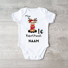 Afbeelding in Gallery-weergave laden, Mijn 1e Kerstmis - Gepersonaliseerde baby onesie/ romper voor Kerstmis, 100% biologisch katoen
