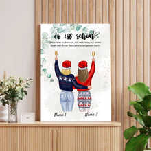 Afbeelding in Gallery-weergave laden, Freundinnen an Weihnachten - Personalisiertes Poster (2-4 Personen)
