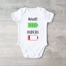 Afbeelding in Gallery-weergave laden, Ik: veel energie, ouders: weinig energie - Gepersonaliseerde baby onesie/ romper voor Kerstmis, 100% biologisch katoen
