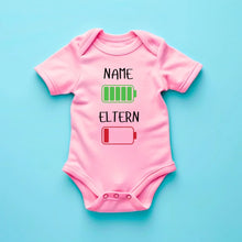 Charger l&#39;image dans la galerie, Ich: Viel Energie, Eltern: Wenig Energie - Personalisierter Baby-Onesie/ Strampler, 100% Bio-Baumwolle
