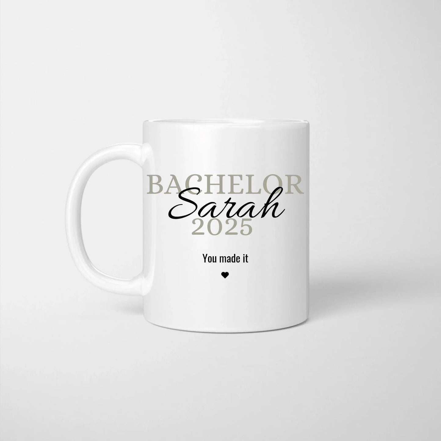 Mug Bachelor 2025 - Mug personnalisé pour remise de diplôme, études universitaires, licence, master, formation, lycée, examen, inscription scolaire
