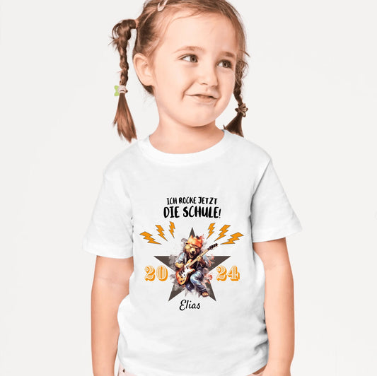 Je fais la fête à l'école ! - T-shirt personnalisé pour enfants pour la rentrée scolaire (100% coton)