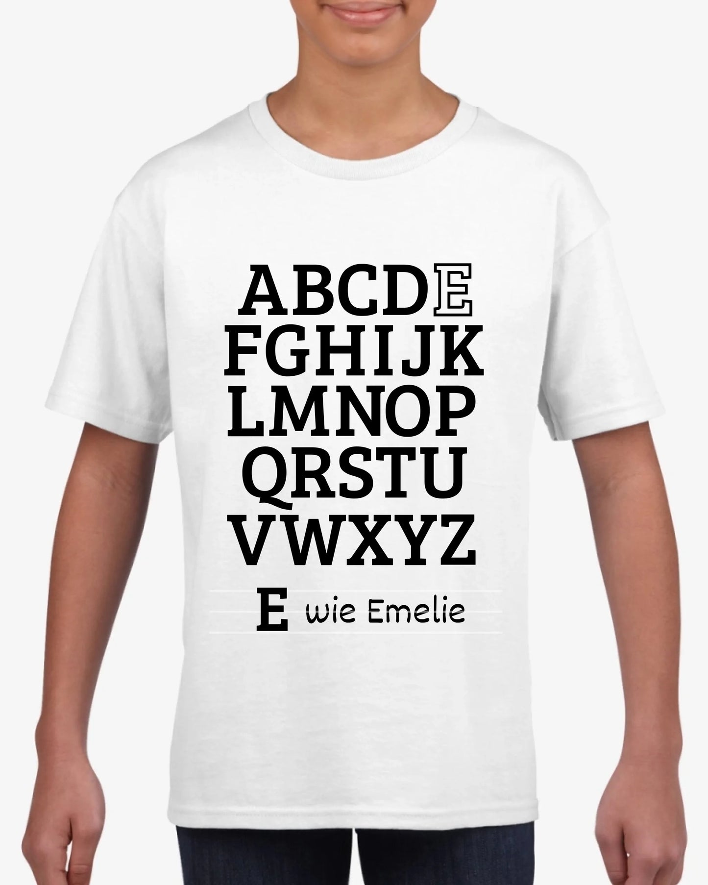 ABC Student - Gepersonaliseerd T-shirt voor kinderen, voor schoolinschrijving, 1e klas, eigen naam (100% katoen)
