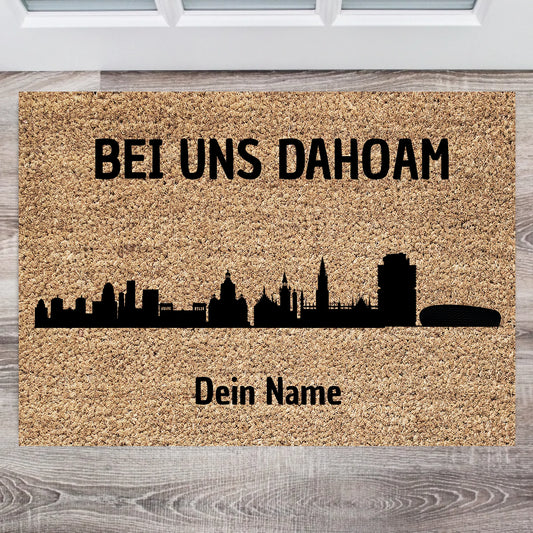 Munich Skyline, Chez nous - Paillasson personnalisé