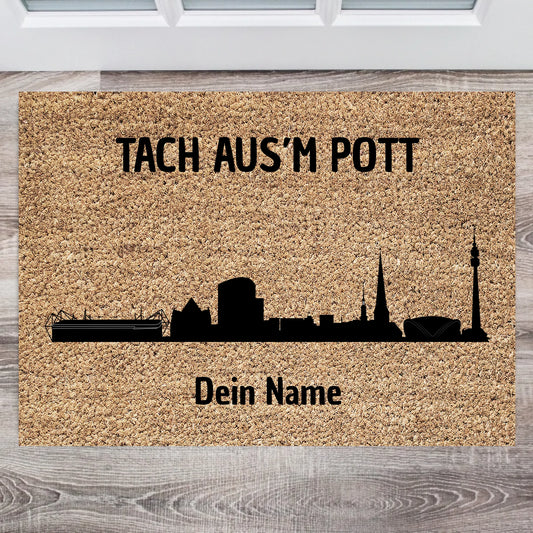 Dortmund Skyline, Bonjour du Pott - Paillasson personnalisé