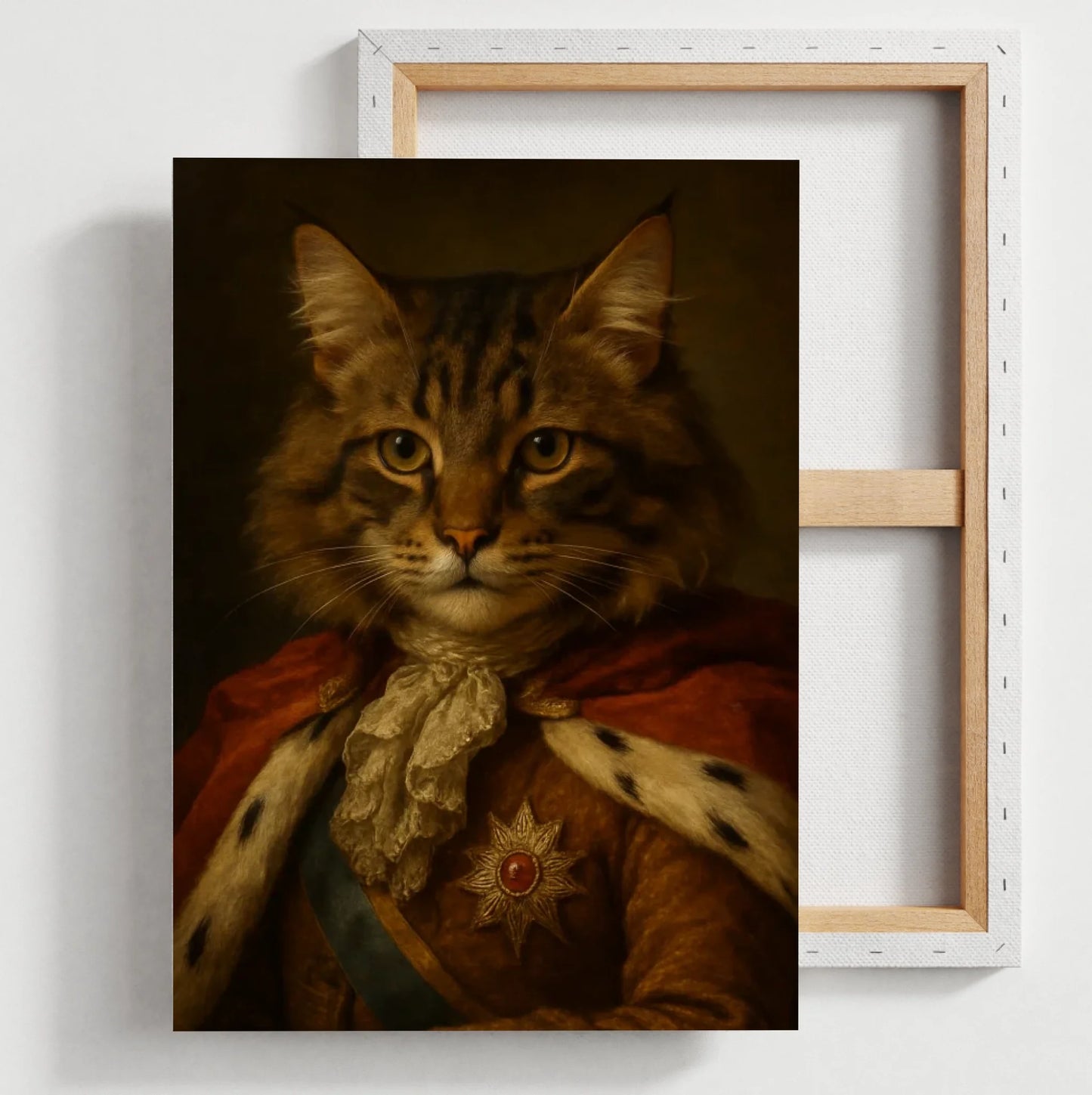 Portrait d'animal de compagnie royal - Toile personnalisée avec téléchargement de photo dans le style d'une peinture à l'huile royale (chien, chat, etc.)