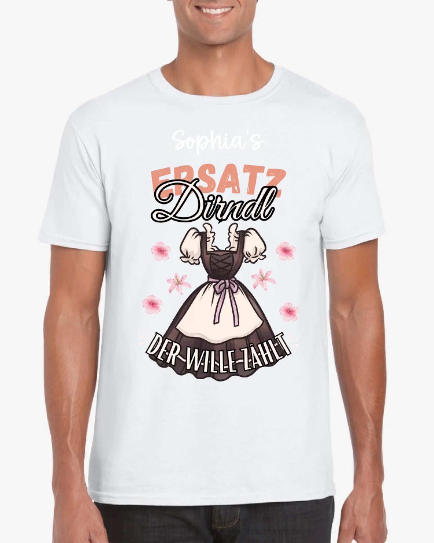 T-shirt de remplacement pour Dirndl (100 % coton, unisexe) - Pour l'Oktoberfest, le Tracht, la Wiesn, le Kerwa