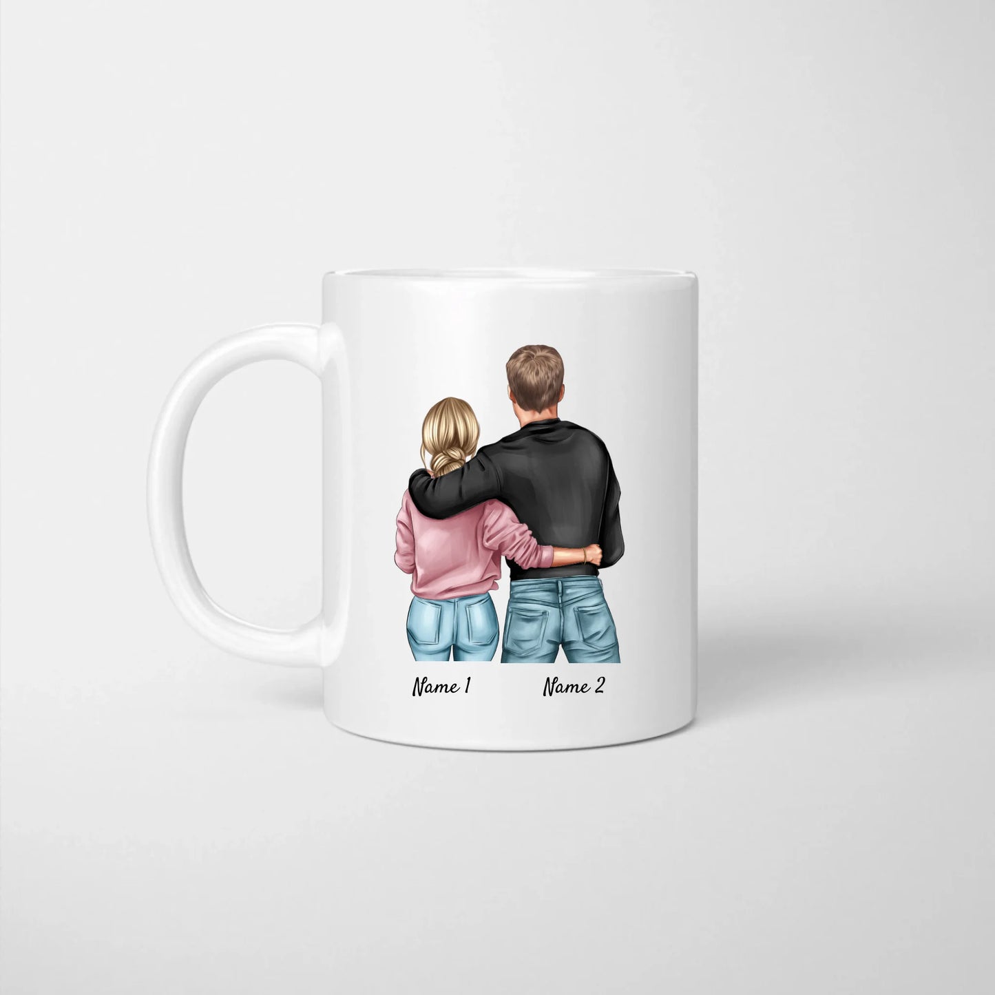 Het mooiste stel hand in hand - Gepersonaliseerde mok voor je partner, cadeau voor stellen, Valentijnsdag