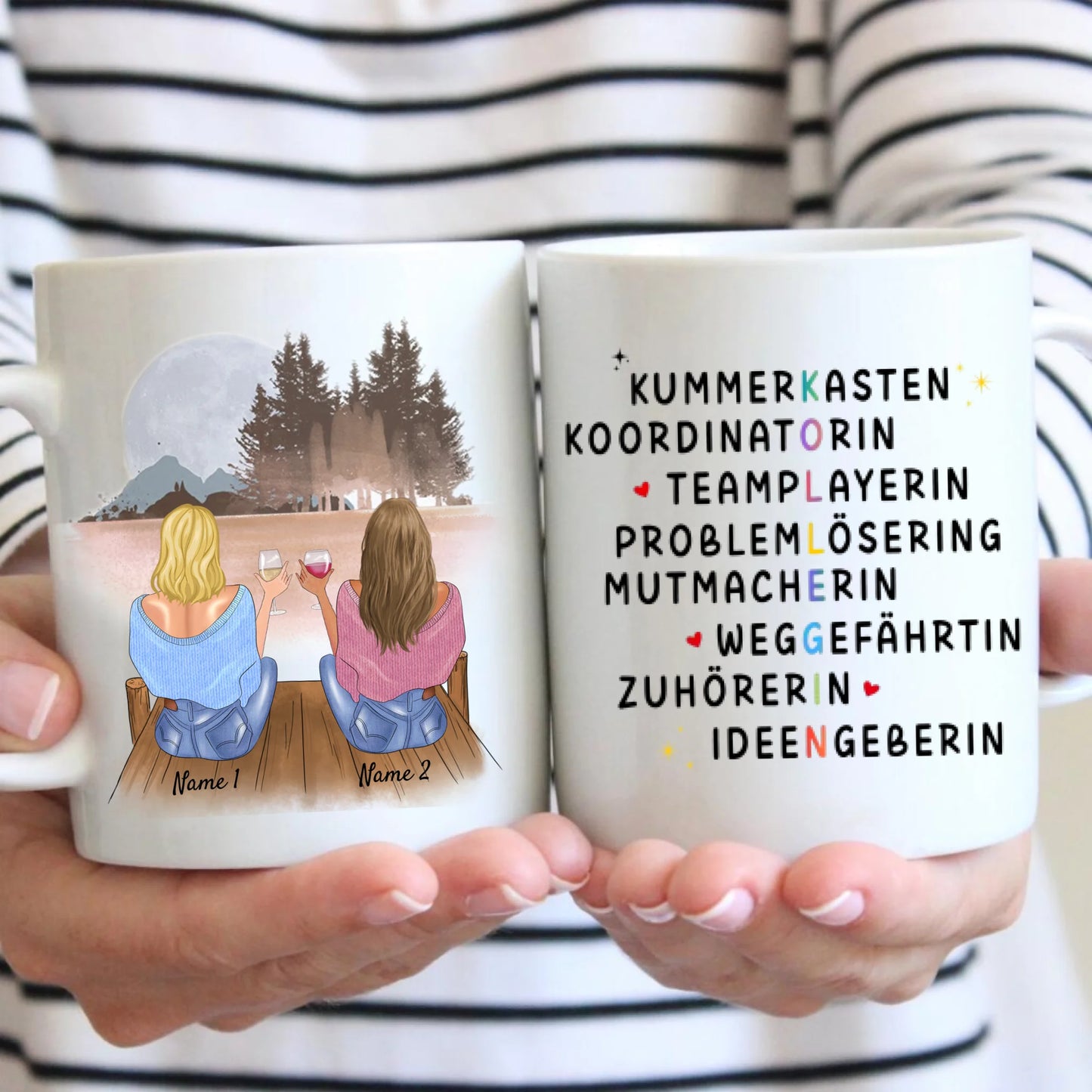 Plus qu'une simple collègue - Mug personnalisé (2 à 4 personnes) pour collègues féminines, amies, bureau, départ, anniversaire