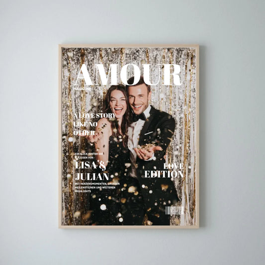 Couverture de magazine pour couples - Magazine poster personnalisé Amour, Édition Love