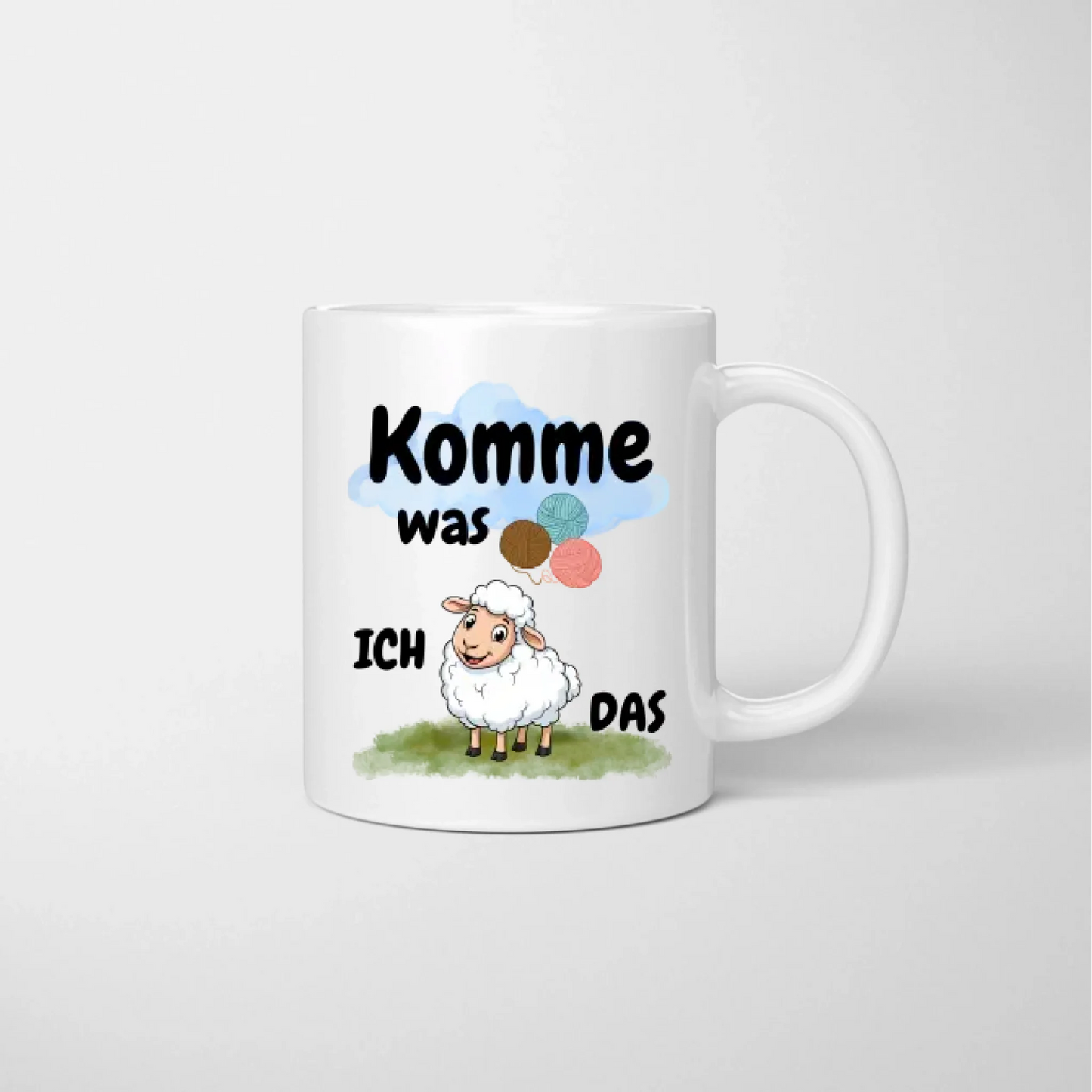 Quoi qu'il arrive, je le ferai ! - Mug personnalisé (2 à 4 personnes) pour amis, collègues, frères et sœurs, tricot/crochet, cadeau humoristique