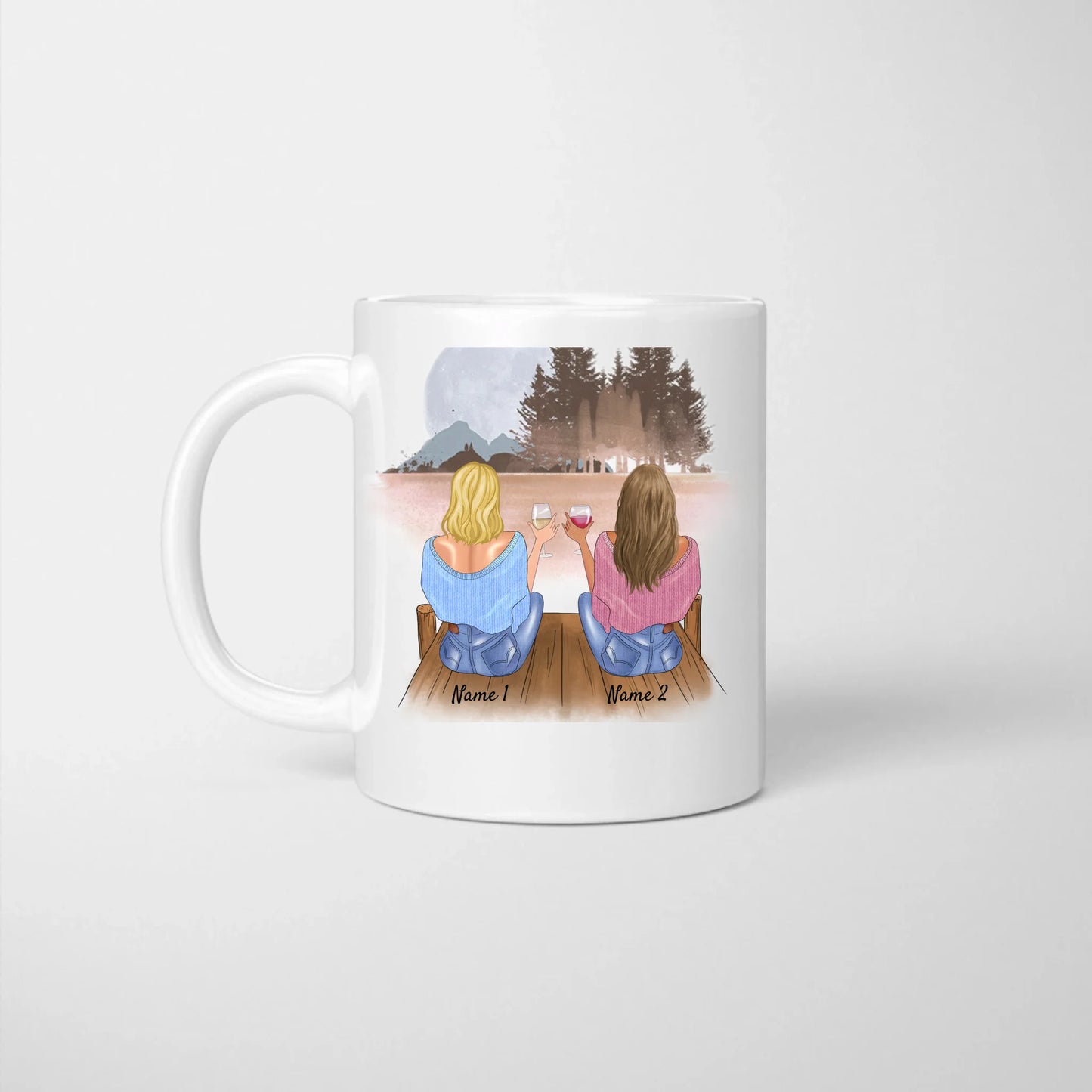 Quoi qu'il arrive, je le ferai ! - Mug personnalisé (2 à 4 personnes) pour amis, collègues, frères et sœurs, tricot/crochet, cadeau humoristique
