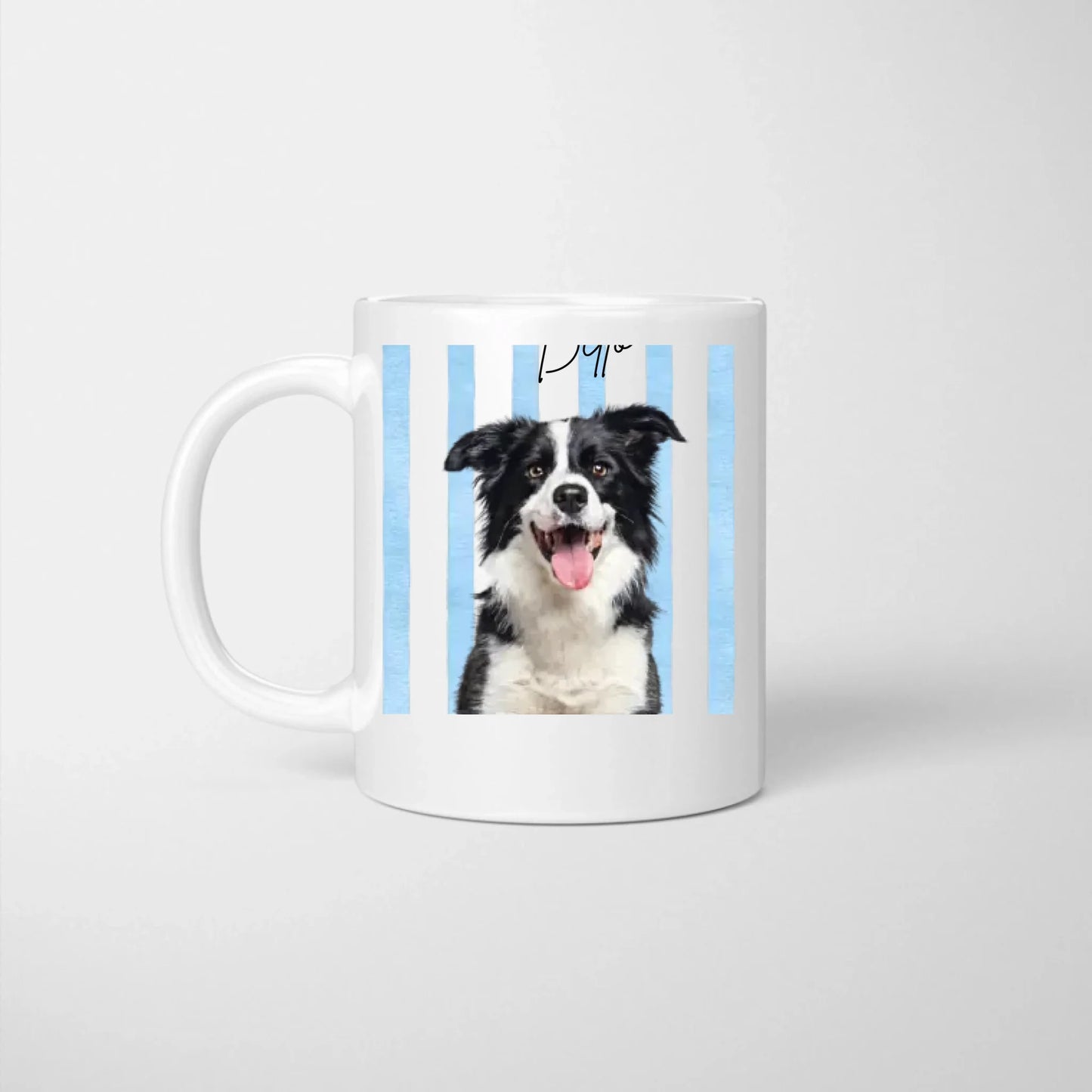 Mug personnalisé aquarelle pour animal de compagnie avec votre propre photo et nom (chien, chat, etc.)