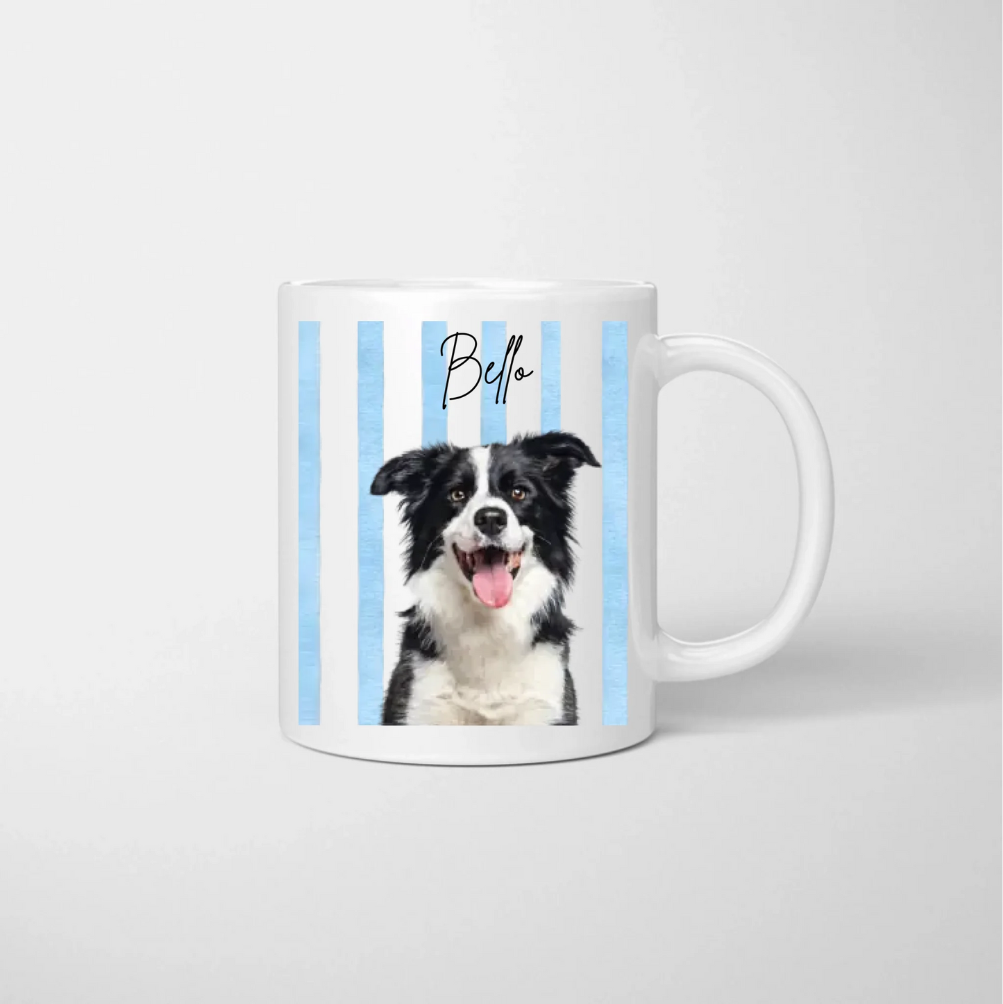 Mug personnalisé aquarelle pour animal de compagnie avec votre propre photo et nom (chien, chat, etc.)