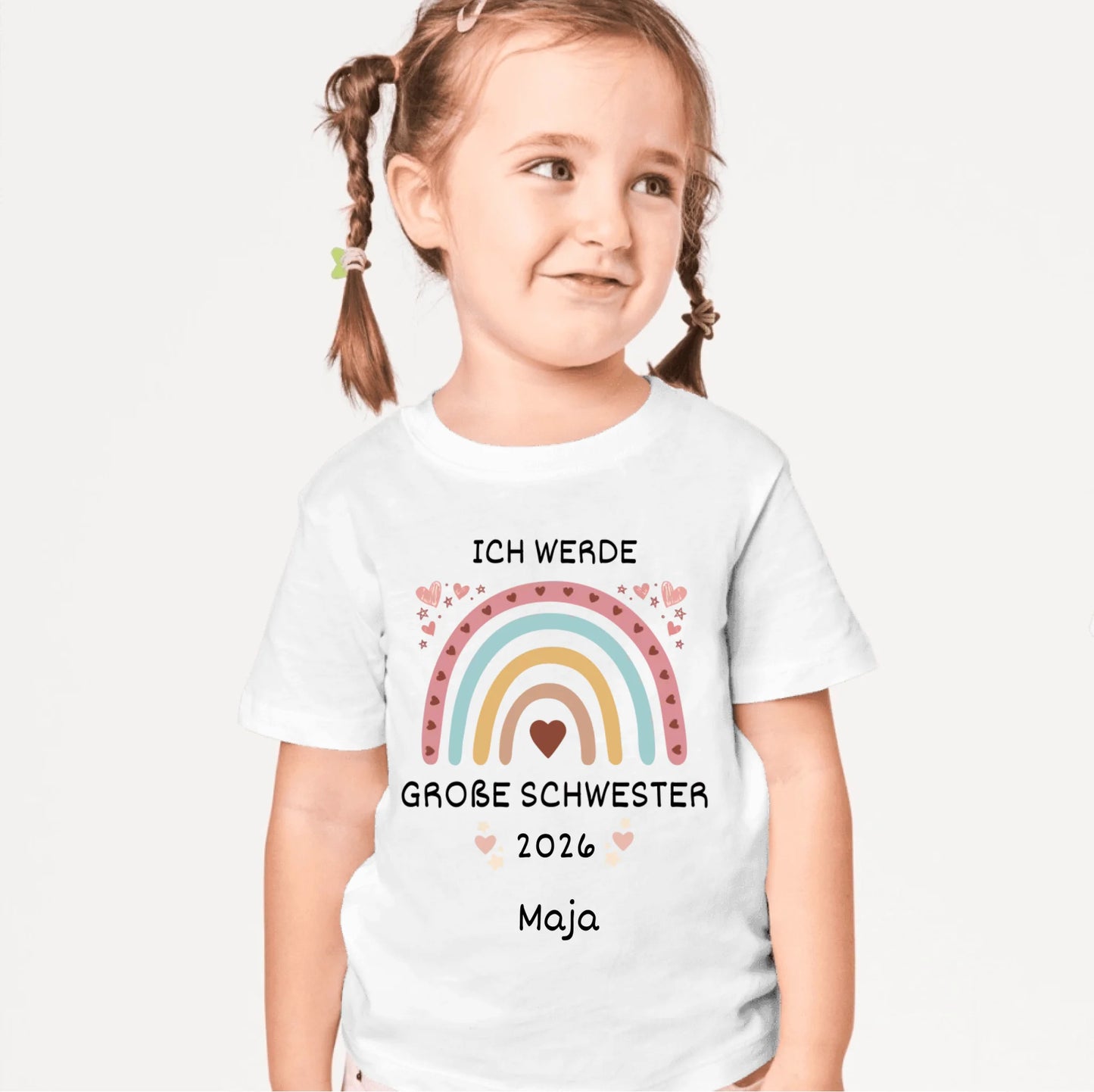 Je vais être grande sœur / grand frère - T-shirt personnalisé pour enfant, frères et sœurs, bébé, pour la naissance (100% coton, unisexe)