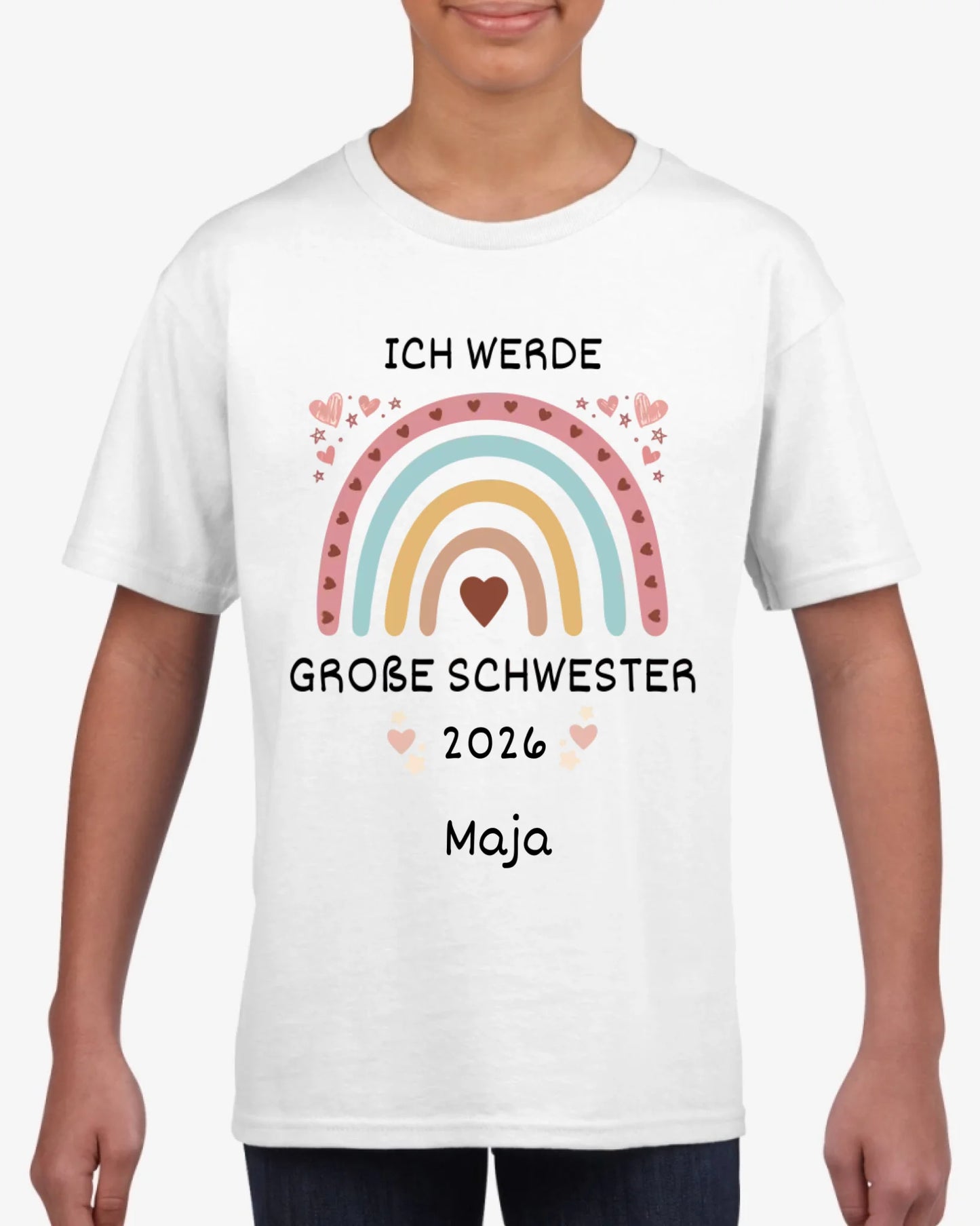 Je vais être grande sœur / grand frère - T-shirt personnalisé pour enfant, frères et sœurs, bébé, pour la naissance (100% coton, unisexe)
