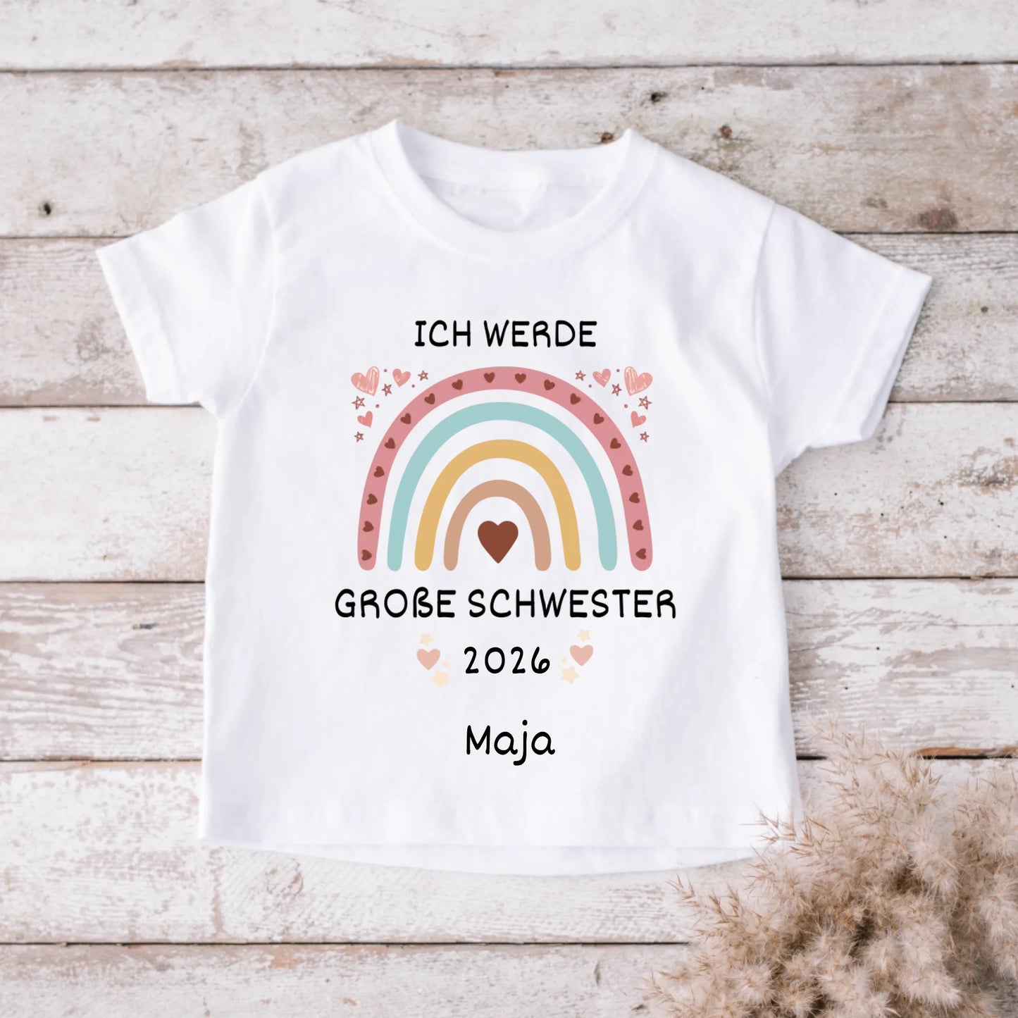 Kleine zus/kleine broer - Gepersonaliseerde babyromper voor geboorte, broertjes en zusjes (100% biologisch katoen)