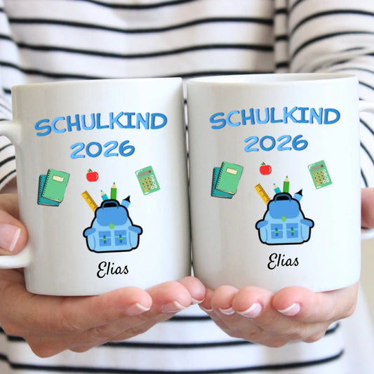 Ecolier 2023 - Mug personnalisé pour la rentrée scolaire, écolier, 1ère - 5ème classe