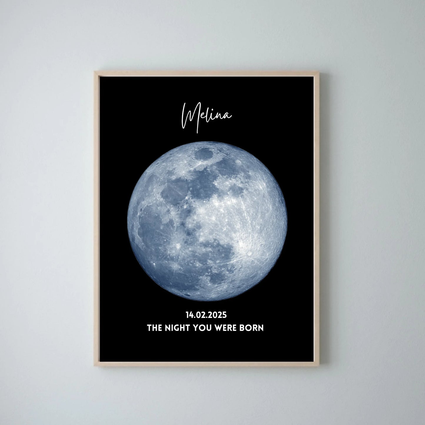 La nuit de ta naissance - Affiche personnalisée des phases de lune anniversaire, naissance lune