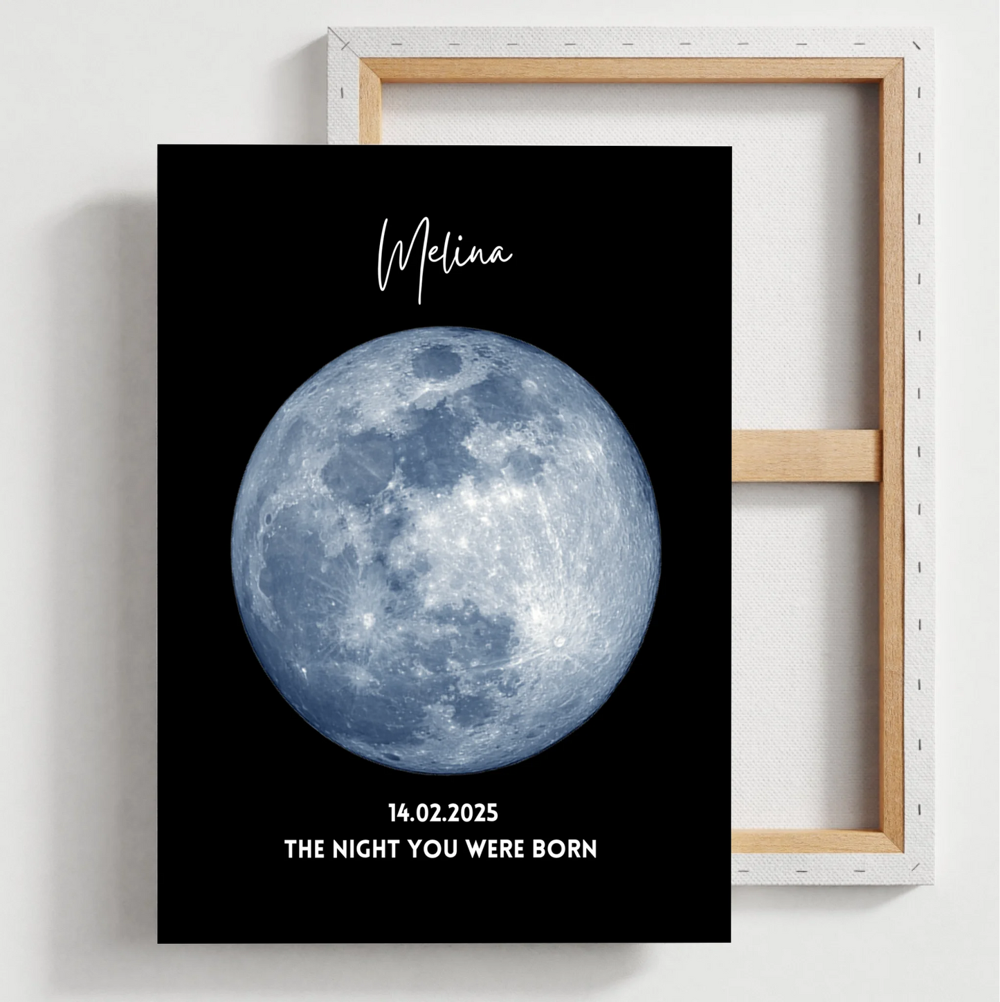 La nuit de ta naissance - Affiche personnalisée des phases de lune anniversaire, naissance lune