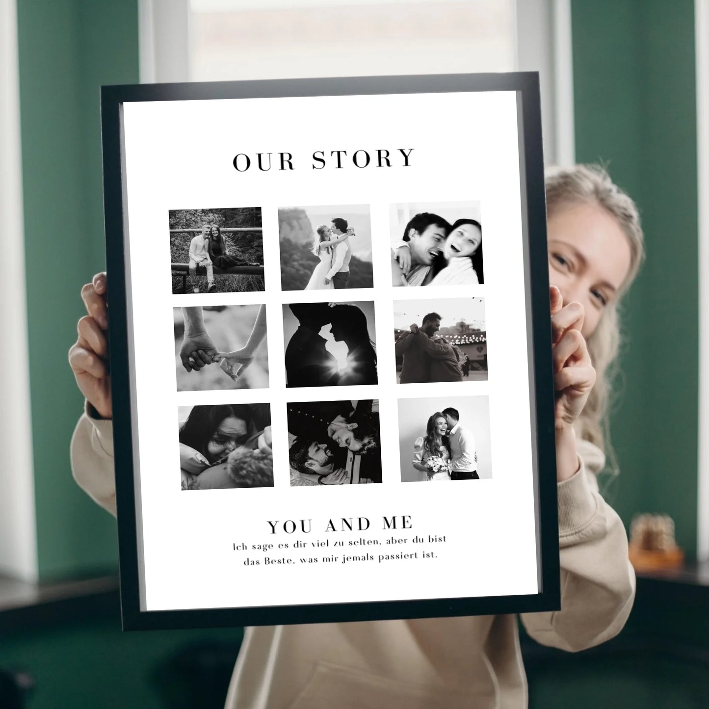 "Je t'aime" Poster personnalisé pour couple, ton partenaire