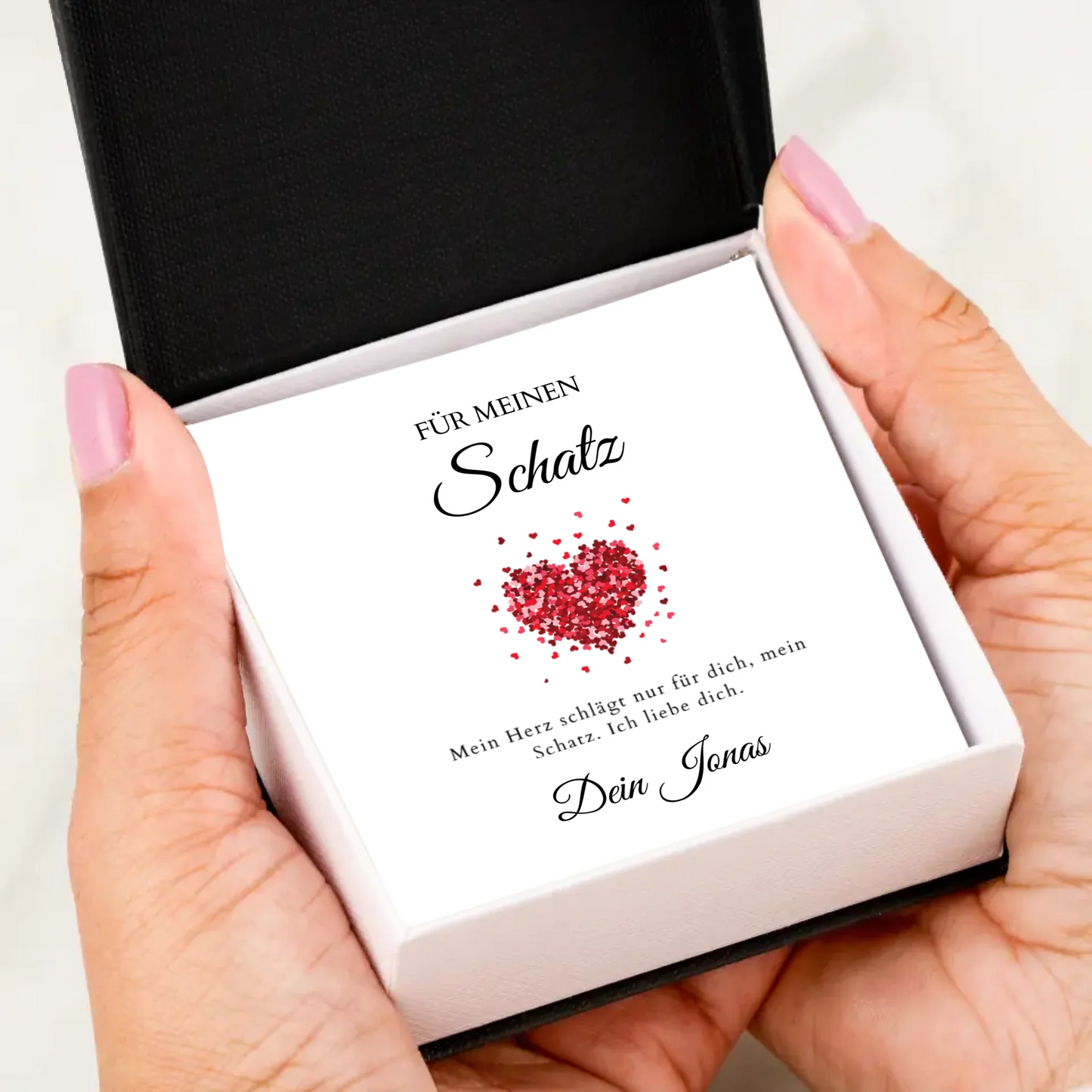 Forever Love - Collier avec pendentif coeur & carte personnalisée