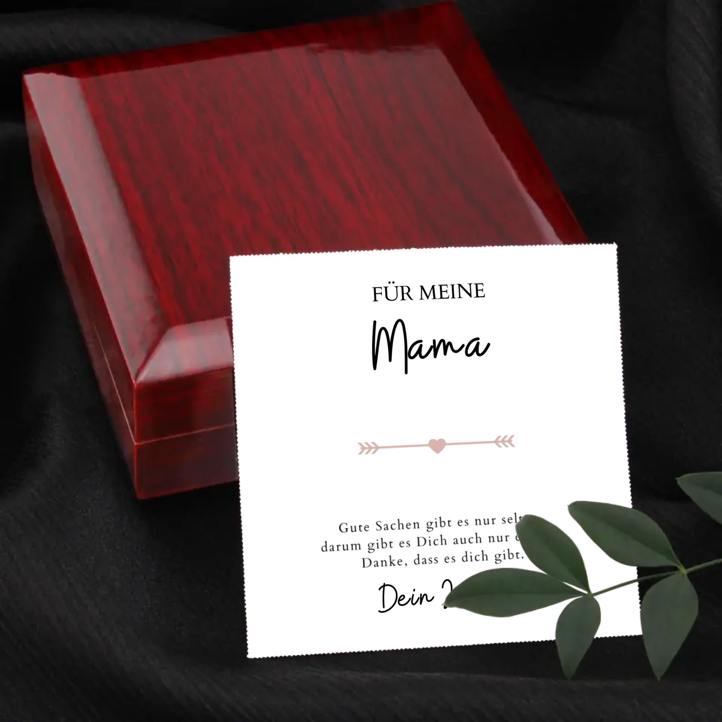 Forever Love "Pour Maman" - Collier avec pendentif coeur & carte personnalisée