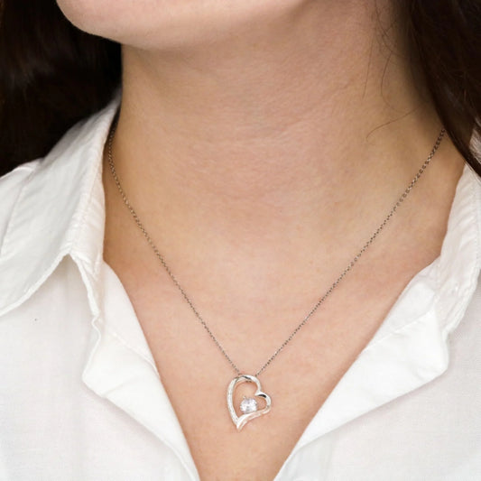 Voor mijn liefste - Ketting met gouden hartenhanger & gepersonaliseerd cadeaukaartje